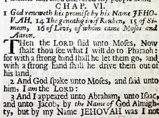 The Name of God in the King James Bible Translation